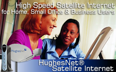 HughesNet� is America's #1 choice for broadband by satellite. You'll enjoy faster surfing, faster downloads and instant email access – all without tying up your phone line. No more dialing in or waiting for Internet access – HughesNet gives you an instant online connection! And it's available everywhere – even where cable Internet and DSL don't reach1. HughesNet offers a suite of connectivity solutions for your home, small office, business or government agency, with download speeds ranging from 728 kbps to 2.5 Mbps. Your wait for high-speed Internet is over – choose HughesNet today!. 1 HughesNet is available anywhere in the contigous US with a clear view of the southern sky, Alaska and Hawaii excluded.